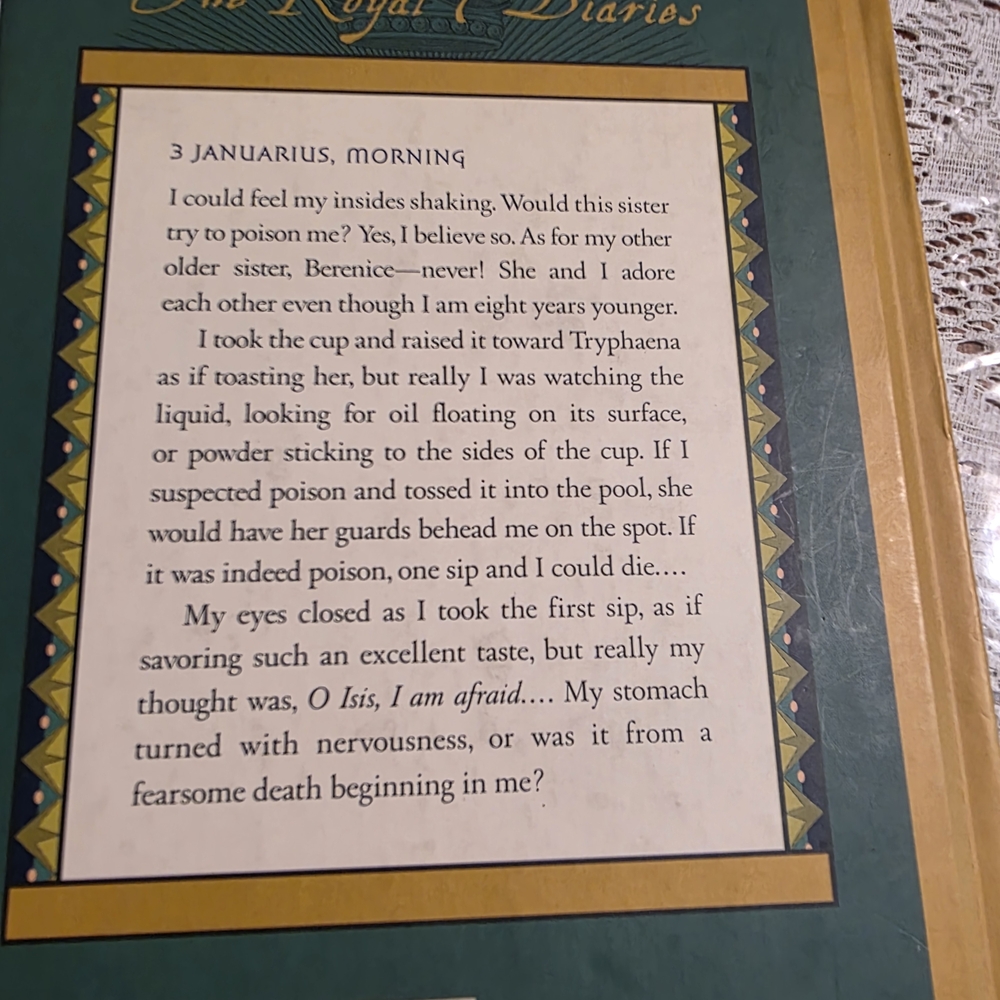 Sholastic The Royal Diaries Cleopatra VII Book Cover - Green and Yellow - Picture 3 of 7